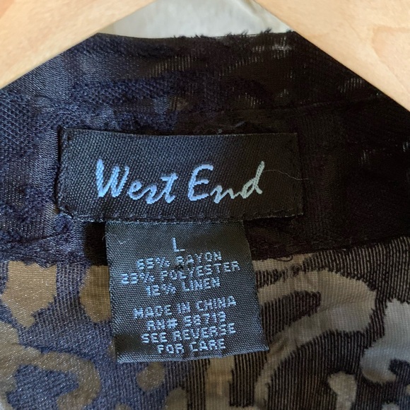 Chic Black Sheer Lace Blouse - Picture 5 of 6